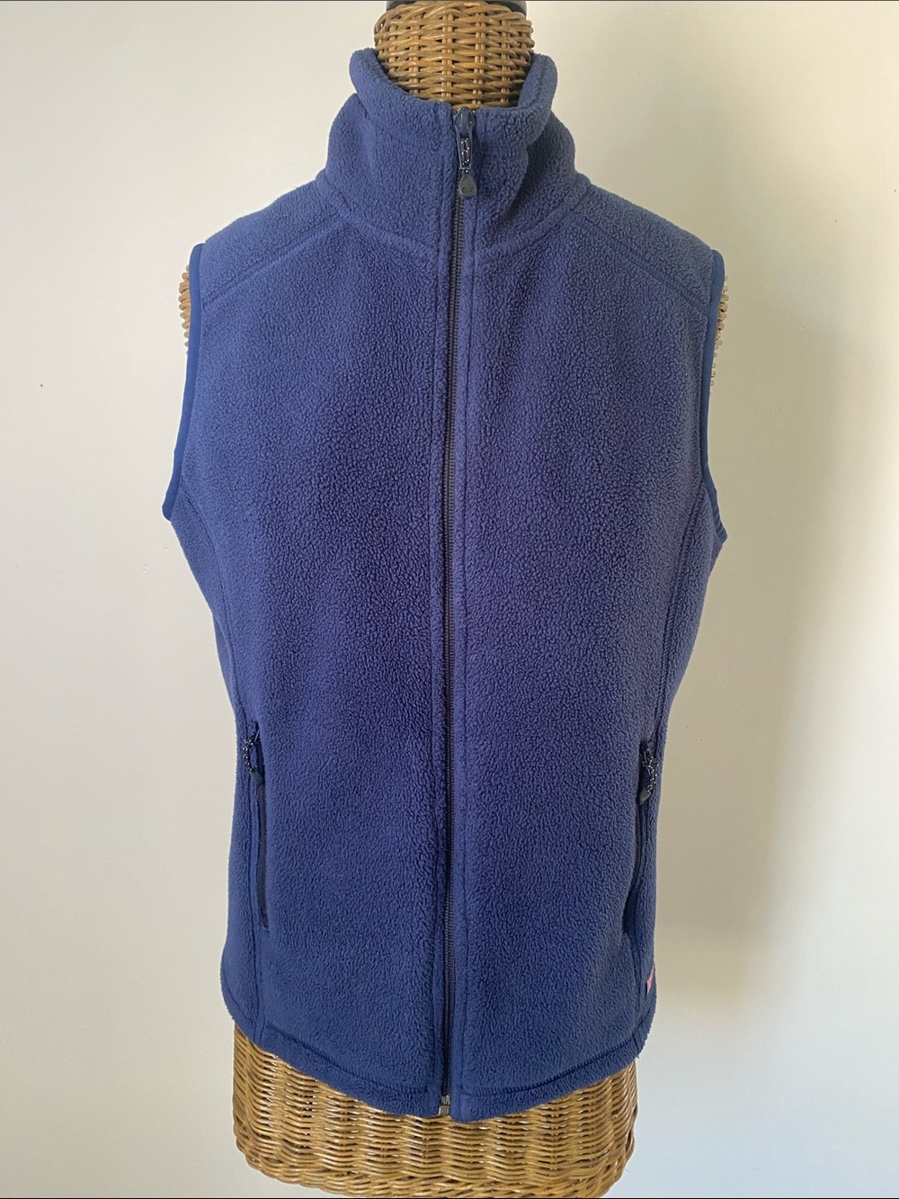 Vineyard Vines Women's Deep Blue Fleece Vest - Full Zip